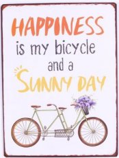Tekstbord 324 Tekstbord: Happiness is my bicycle and... EM5918