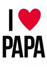 Wenskaart I love papa