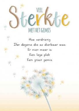 Wenskaart Veel Sterkte Intense Sfeerbijhomesweethome