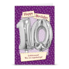 Miko 08210 Ballon kaart 10 jaar
