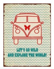 Tekstbord 064 Tekstbord: Let's go wild and explore... EM2517