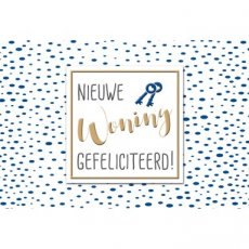 Wenskaart Nieuwe woning Gold fever