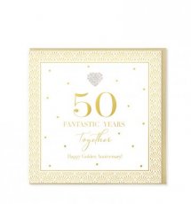 Wenskaart 50 fantastic years together Mad dots