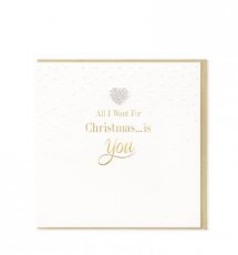 Kerst HeartsD 17 MDC9 Wenskaart All I want for christmas is you MDC9