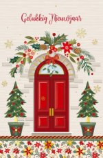 Kerst Hangpakje kerst lannoo L03 Pakketje van 8 nieuwjaarskaarten met envelop