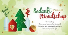 Kerst Intense 14 Wenskaart Bedankt voor onze vriendschap