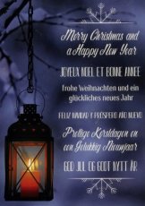 Kerst Paperclip International 12 Wenskaart Merry Christmas and a Happy New Year