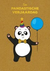 Wenskaart Een pandastische verjaardag