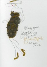 Paperclip Holy chic 02 Wenskaart May your birthday be as beautiful as you are