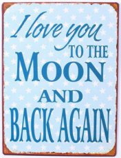 Tekstbord: I love you to the moon & back EM5630