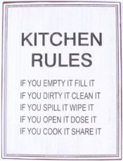 Tekstbord 246 Tekstbord: Kitchen rules EM7145