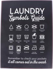 Tekstbord 245 Tekstbord: Laundry symbols guide EM7116