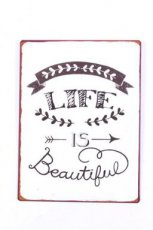 Tekstbord 325 Tekstbord: Life is beautiful EM5579
