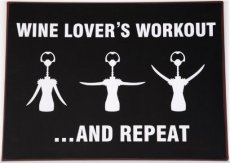 Tekstbord: Wine lover's workout EM7166
