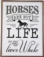 Tekstbord: Horses make our life whole EM7175
