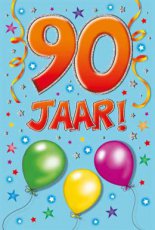 Wenskaart 90 jaar. That funny age