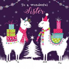 Kerst Tracks 10 Wenskaart To a wonderful sister